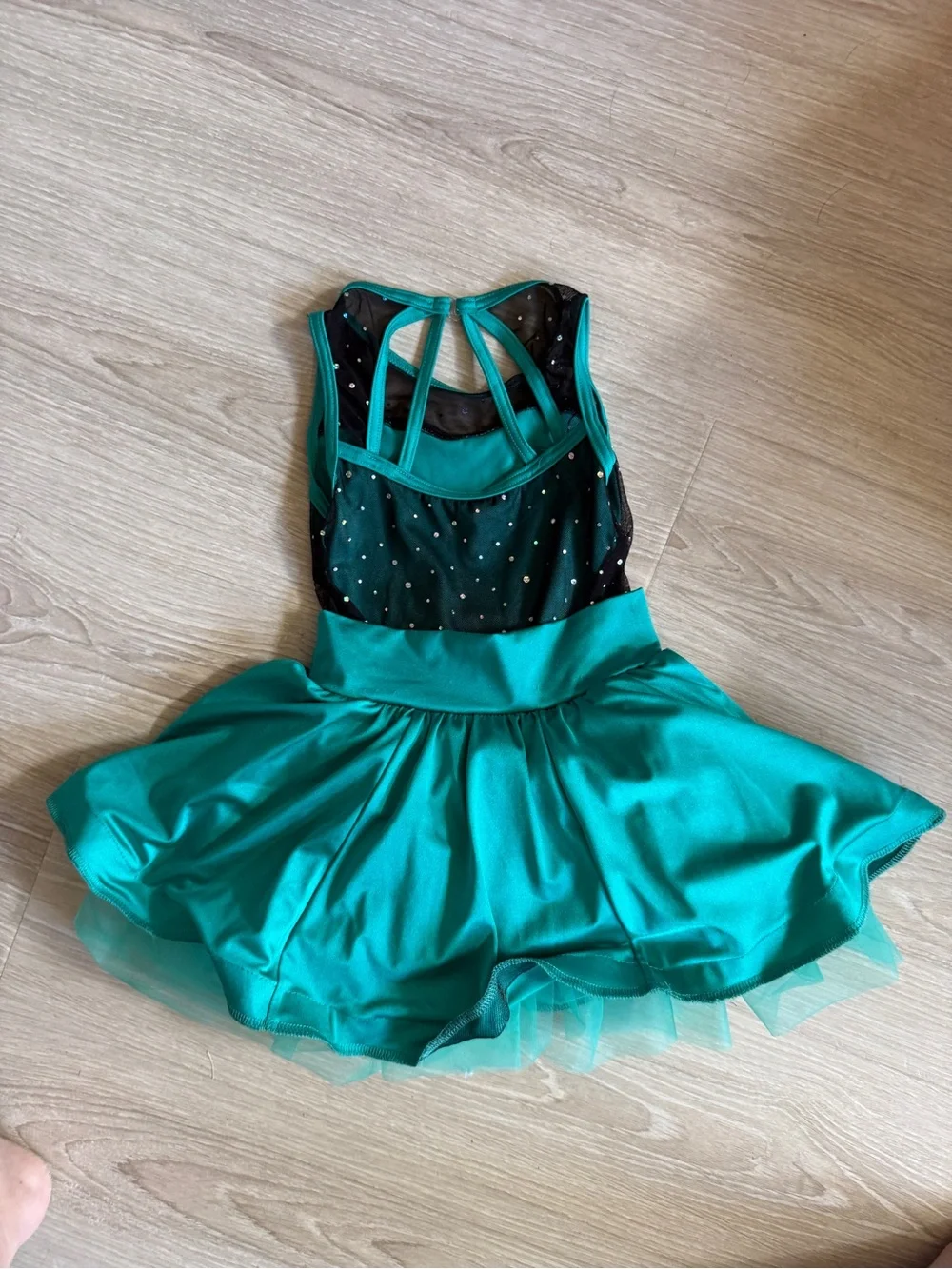 Weissman Teal and Black Jewel Waist Dance Costume